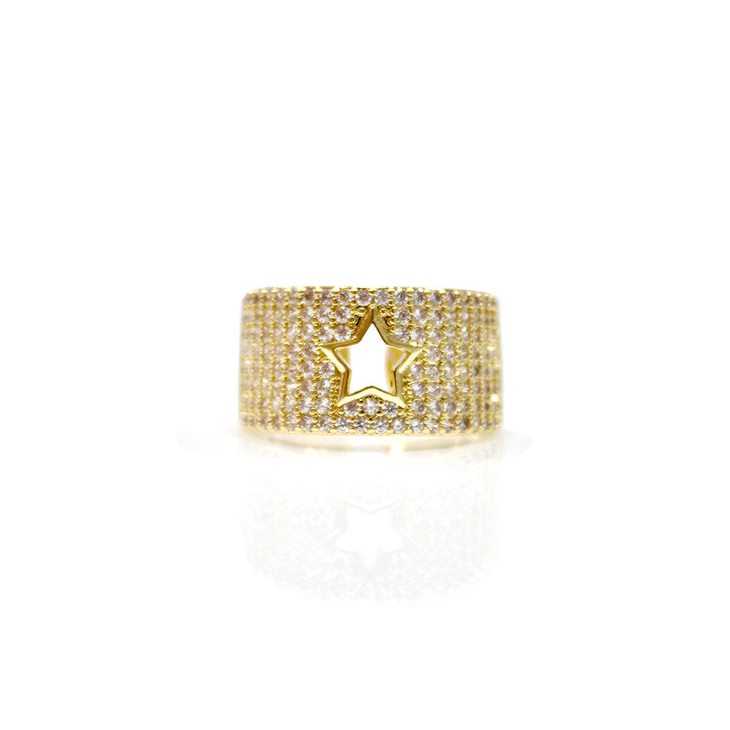 Anillo Grande Brillantes Estrella
