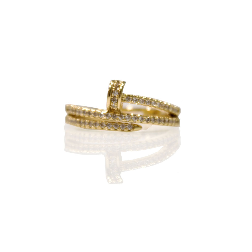 Anillo Gold Sparkly Screw