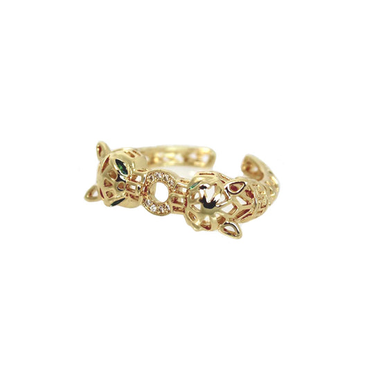 Anillo Jaguar Círculo con zirconias