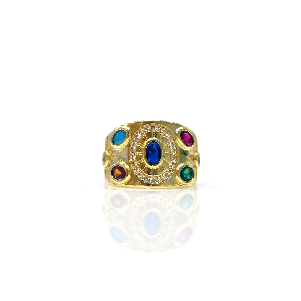 Anillo Piedras De Colores