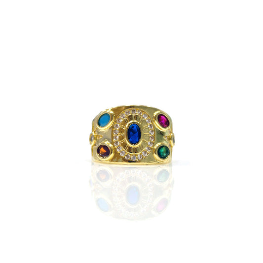 Anillo Piedras De Colores