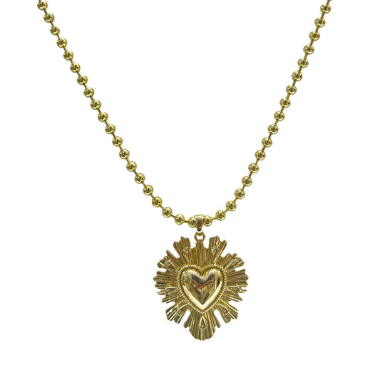 Collar Heart on fire
