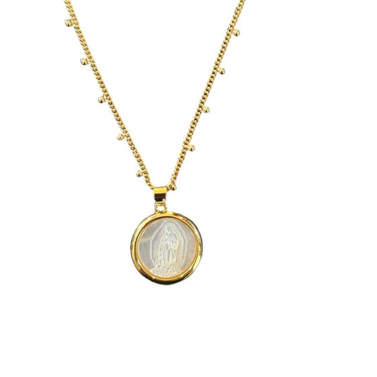 Collar Virgen Guadalupe Concha Nacar